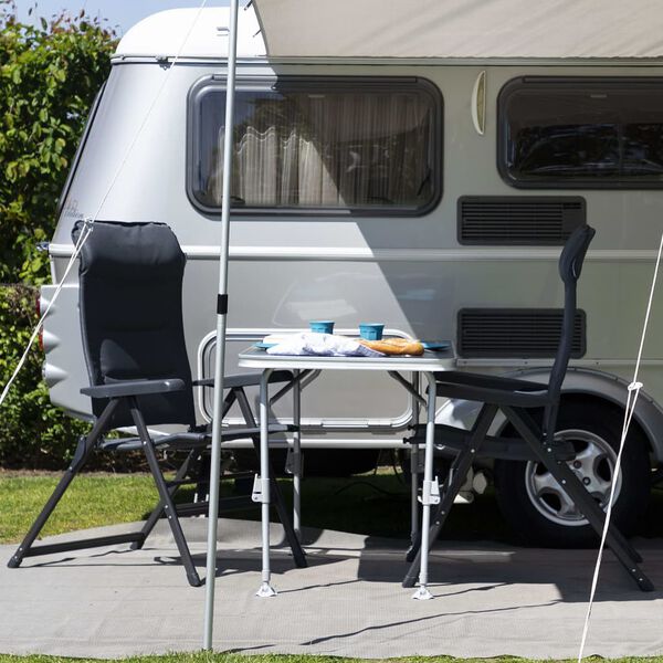 Campart Travel Chaises de camping 2pcs Napoli Anthracite 68x43,5x120cm