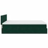 vidaXL Cadre de lit ottoman avec matelas vert foncé 140x200 cm velours