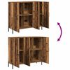 vidaXL Buffet Bois ancien 90 x 34 x 80 cm Bois d'ing&eacute;nierie