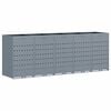 vidaXL Rangement de poubelle &agrave; roulettes pour 5 poubelles Gris clair