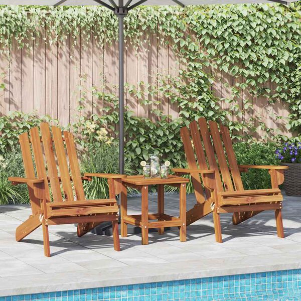 vidaXL Chaises Adirondack de jardin lot de 2 Bois massif d'acacia