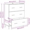 vidaXL Buffet avec tiroir Ch&ecirc;ne artisanal 69,5 x 34 x 90 cm