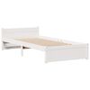 vidaXL Lit biblioth&egrave;que sans matelas blanc 90x190cm bois de pin massif
