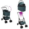 vidaXL Poussette Pliante pour Animaux Réglable Vert 81 x 47 x 99 cm