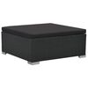 vidaXL Salon de jardin 6 pcs avec coussins r&eacute;sine tress&eacute;e noir