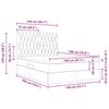 vidaXL Lit avec rangement et matelas Noir 140 x 190 cm Polyester