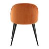Venture Home Chaises &agrave; manger lot de 2 Velvet noir et orange rouill&eacute;