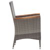 vidaXL Ensemble &agrave; manger de jardin 9 pcs coussins R&eacute;sine tress&eacute;e Gris