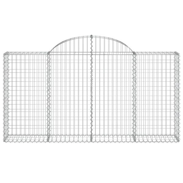 vidaXL Paniers &agrave; gabions arqu&eacute;s 12 pcs 200x30x100/120 cm Fer galvanis&eacute;