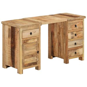 vidaXL Bureau &agrave; caissons Bois de manguier massif 140x50x77 cm