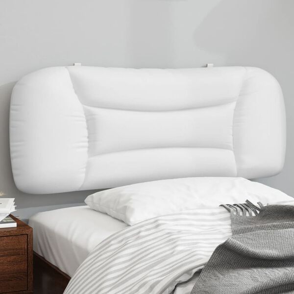 vidaXL Coussin de t&ecirc;te de lit Hvar blanc 100 cm similicuir