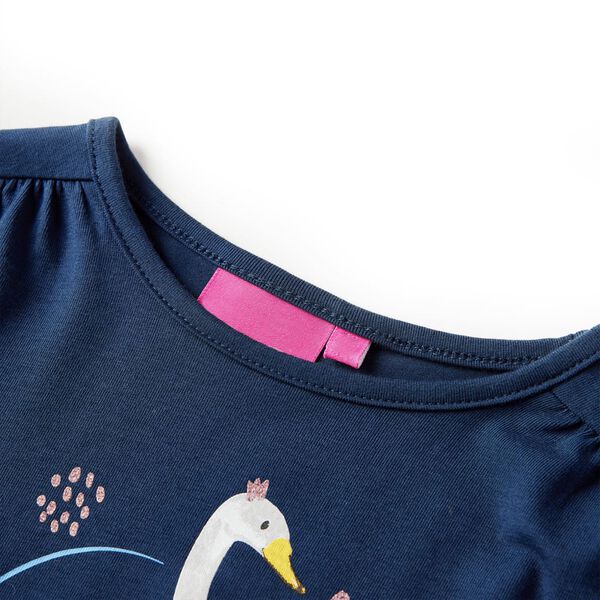 T-shirt enfants &agrave; manches longues bleu marine 92