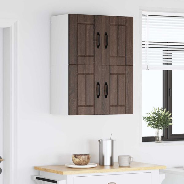vidaXL Armoires murales de cuisine 2 pcs Ch&ecirc;ne brun 60 x 31 x 40 cm