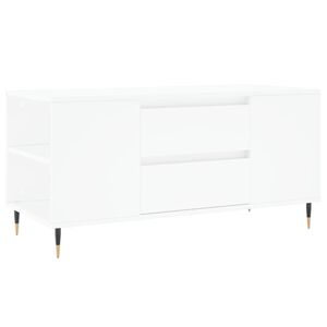 vidaXL Table basse blanc 102x44,5x50 cm bois d'ing&eacute;nierie