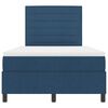 vidaXL Lit &agrave; ressorts avec matelas Bleu 120 x 190 cm tissu