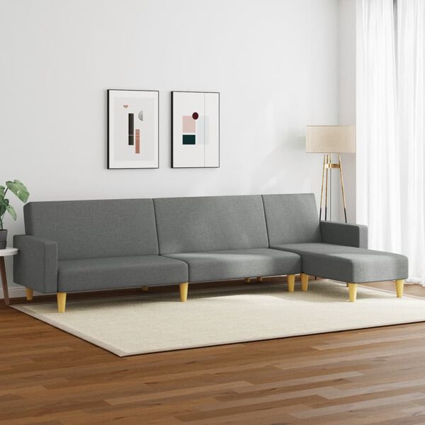 vidaXL Ensemble de canap&eacute;s 2 pcs gris fonc&eacute; tissu