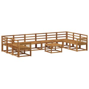 vidaXL Ensemble de canap&eacute;s d'ext&eacute;rieur 11 pcs Naturel