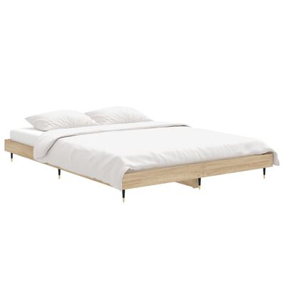 vidaXL Cadre de lit sans matelas chêne sonoma 140x190 cm