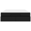 vidaXL Cadre de lit avec matelas avec matelas 2 pcs Noir PVC