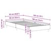 vidaXL Cadre de lit sans matelas ch&ecirc;ne artisanal 90x190 cm