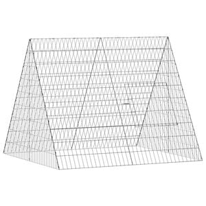 vidaXL Cage pour lapins Argent&eacute; 110 x 100 x 85 cm Acier galvanis&eacute;