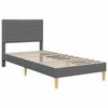 vidaXL Cadre de lit avec t&ecirc;te de lit Gris fonc&eacute; 90 x 190 cm tissu