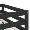 vidaXL Lit mezzanine d'enfants sans matelas avec &eacute;chelle noir 90x190cm