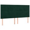 vidaXL Sommier &agrave; lattes de lit et matelas Vert fonc&eacute; 200x200cm Velours