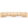 vidaXL Salon de jardin 9 pcs Bois de pin massif
