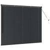 vidaXL Stores v&eacute;nitiens avec des rideaux Noir 130 x 155 cm Aluminium