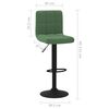 vidaXL Tabouret de bar Vert fonc&eacute; Velours
