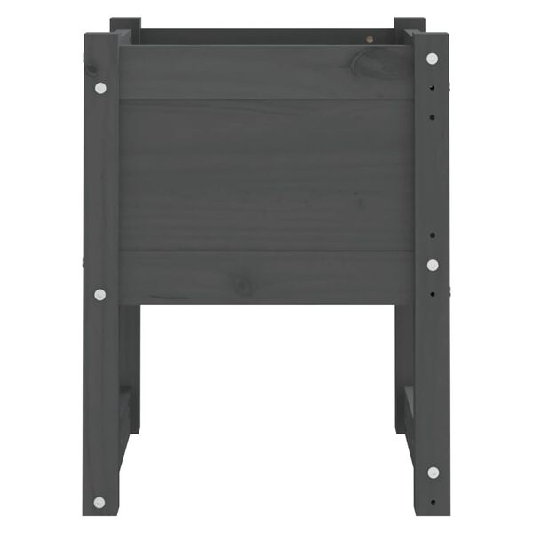 vidaXL Jardinière Gris 40x40x52,5 cm Bois massif de pin