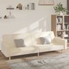 vidaXL Canap&eacute;-lit &agrave; 2 places Cr&egrave;me Tissu