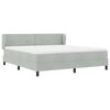 vidaXL Lit &agrave; ressorts avec matelas Gris clair 180 x 200 cm Velours