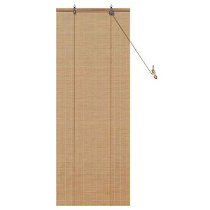 vidaXL Store enrouleur avec des rideaux Marron 60 x 160 cm Bambou