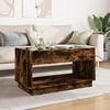 vidaXL Table basse avec LED infini ch&ecirc;ne fum&eacute; 90x50x50 cm