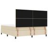 vidaXL Lit &agrave; ressorts avec matelas Cr&egrave;me 180 x 200 cm tissu