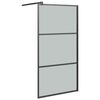 vidaXL Paroi de douche 100x195 cm Verre ESG fonc&eacute; Noir