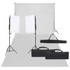 vidaXL Kit de studio photo avec &eacute;clairage et toile de fond