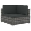 vidaXL Salon de jardin avec coussins 3 pcs r&eacute;sine tress&eacute;e gris