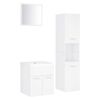 vidaXL Ensemble de meubles de salle de bain Blanc Agglom&eacute;r&eacute;