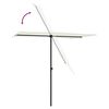 vidaXL Parasol de jardin avec m&acirc;t en aluminium 2x1,5 m Blanc sable