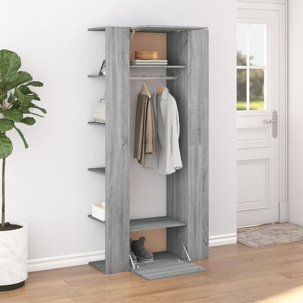 vidaXL Armoires de couloir 2 pcs sonoma gris Bois d'ing&eacute;nierie