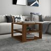 vidaXL Table basse Ch&ecirc;ne marron 60x60x40 cm Bois d'ing&eacute;nierie
