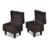 vidaXL Ensemble de bancs de rangement 3 pcs Marron