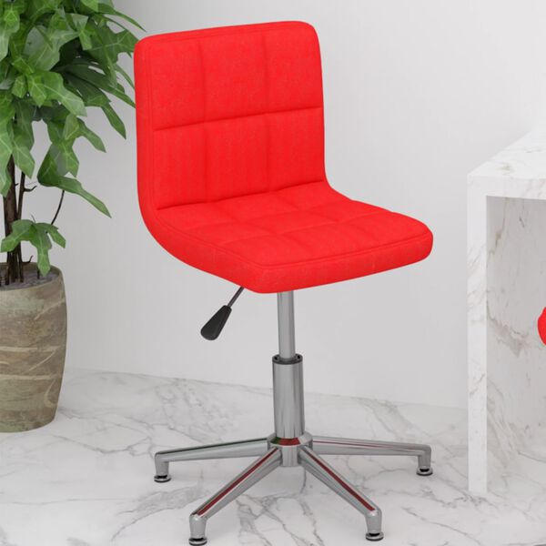 vidaXL Chaise de bureau pivotante Rouge Similicuir
