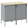 vidaXL Placard de travail avec roue 2 pcs Noir et gris 75 x 45 x 85 cm
