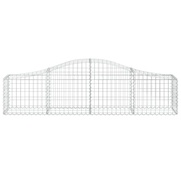 vidaXL Paniers &agrave; gabions arqu&eacute;s 18 pcs 200x30x40/60 cm Fer galvanis&eacute;