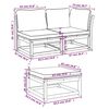 vidaXL Salon de jardin 3 pcs avec coussins bois massif d'acacia