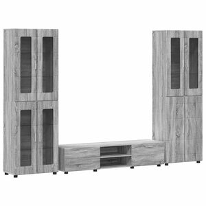 vidaXL Ensemble meuble TV FLORIN 3 pc Gris Sonoma Bois d'ing&eacute;nierie